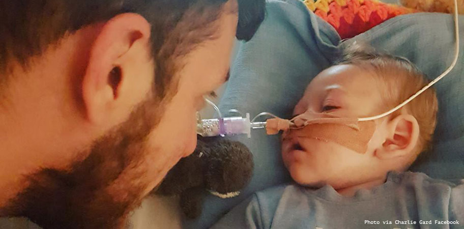 Charlie Gard, who was taken off life support despite his parents' best efforts, and his father.