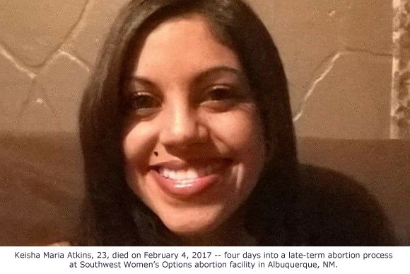 Keisha Maria Atkins, one of the deaths from abortions in 2017