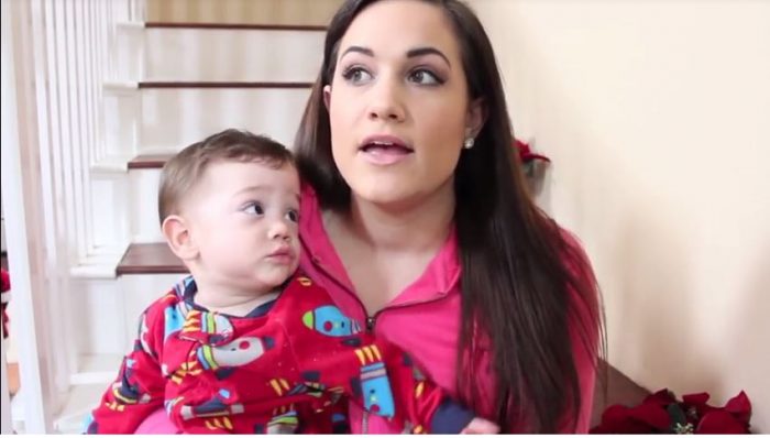 Jordan with her son Christian (via YouTube)