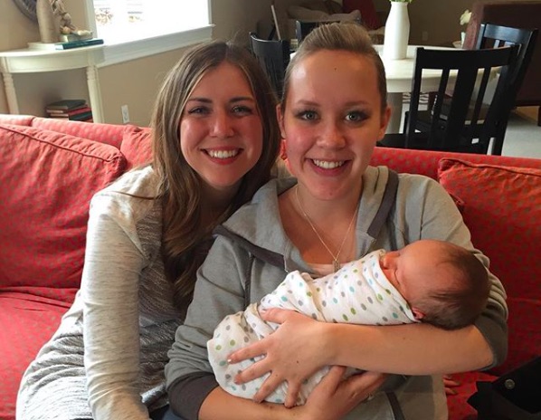 Hannah with Baby Tagg and Emily (Photo credit: Hannah Mongie's Instagram)