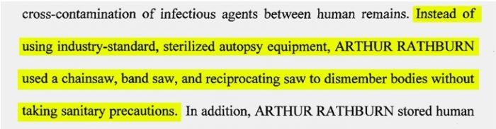 Arthur Rathburn, body parts broker, fetuses: From a January 2016 federal grand jury indictment of Arthur Rathburn. (Source: U.S. court filing)