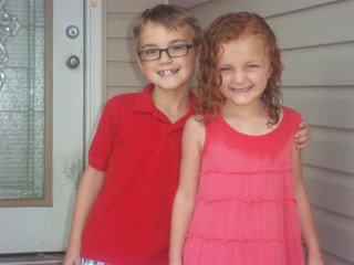 Cameron, who survived his abortion appointment, is pictured with his sister.