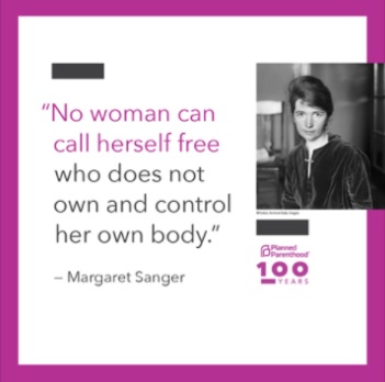 Planned Parenthood founder Margaret Sanger