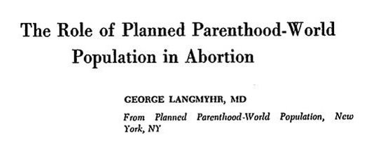 Image: article George Langmyhr writes about Planned Parenthood