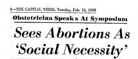 Image: News article headline about abortion and Guttmacher
