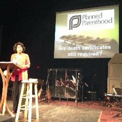 Image: LaVerne Tolbert educating on Planned Parenthood's racist agenda