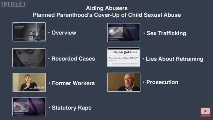 Image: Live Action's Aiding Abusers series on Planned Parenthood sexual abuse cover up