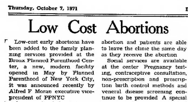 Image: article on Planned Parenthood 