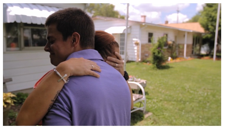 Image: David meets birth mom Melissa in film I Lived on Parker Ave