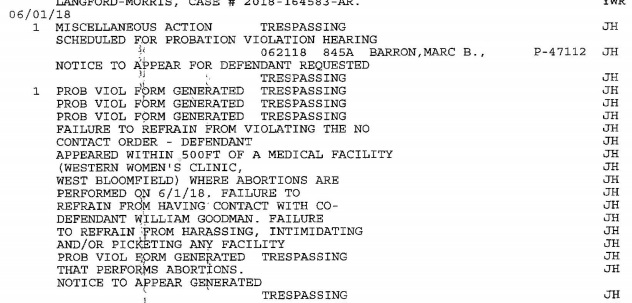 Image: Pro-life activists violated probation on abortion order