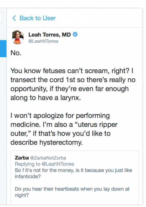 Planned Parenthood abortionist Leah Torres