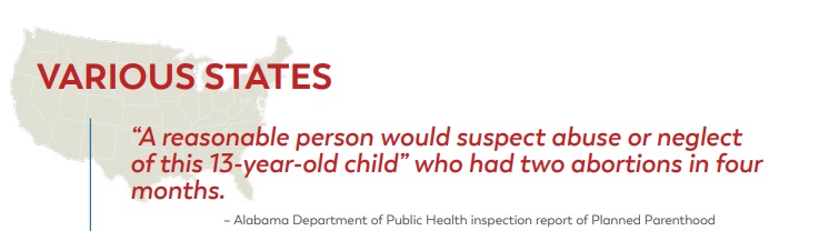 Image: Planned Parenthood failed to report sexual abuse various states Alabama inspection reports