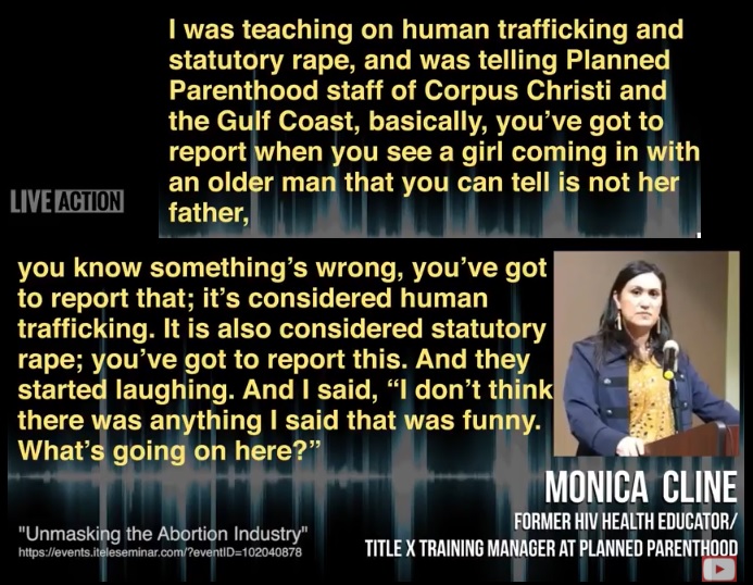 Image: Aiding Abusers Planned Parenthood laughs Former Worker Monica Cline 