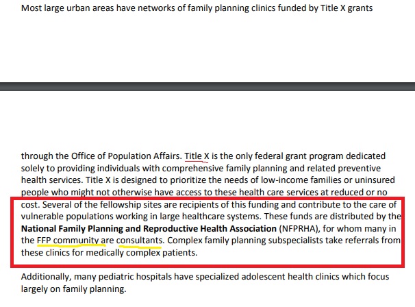 Image: ABMS application claims Fellowship in Family Planning abortion providers distribute Title X funds