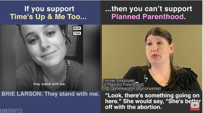 Image: Brie Larson a Planned Parenthood supporter silent about PPs cover up of child sexual abuse