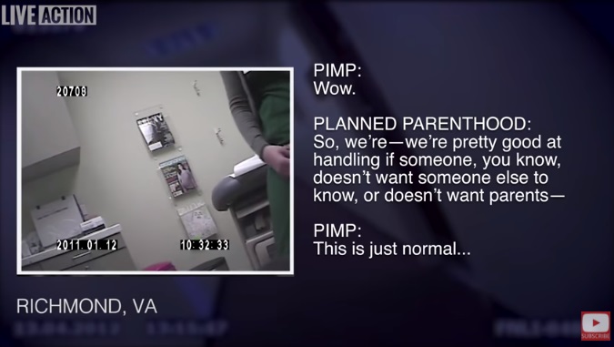 Planned Parenthood covers up child sex trafficking.