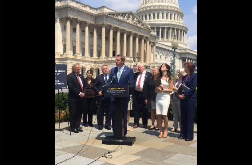 Rep. Mark Walker speaks at a press conference exposing Planned Parenthood's cover-up of sexual abuse