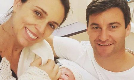New Zealand prime minister gives birth