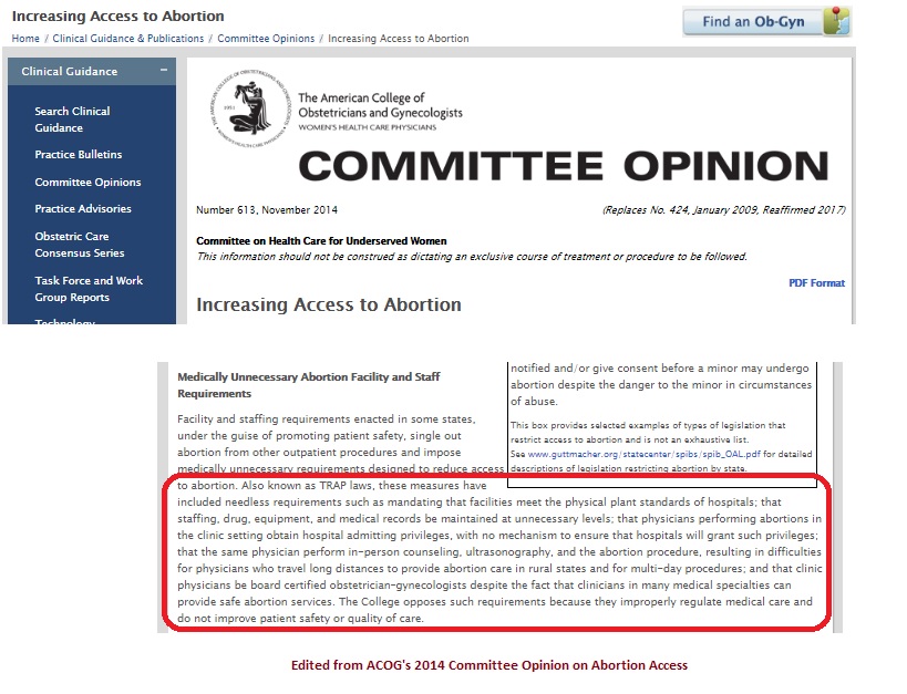 Image: ACOG 2014 Committee Opinion on Access to abortion