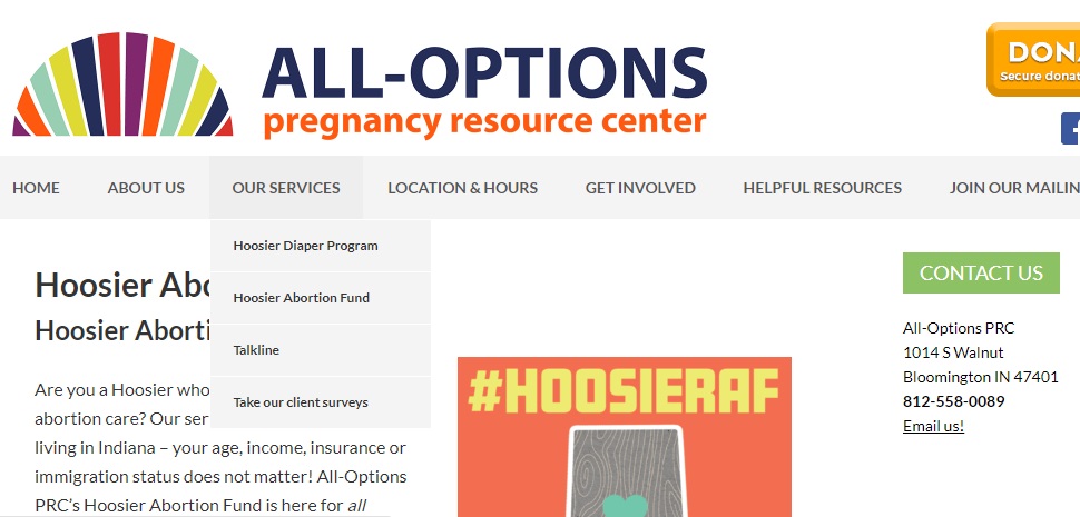 Image: All Options PRC services include abortion funds