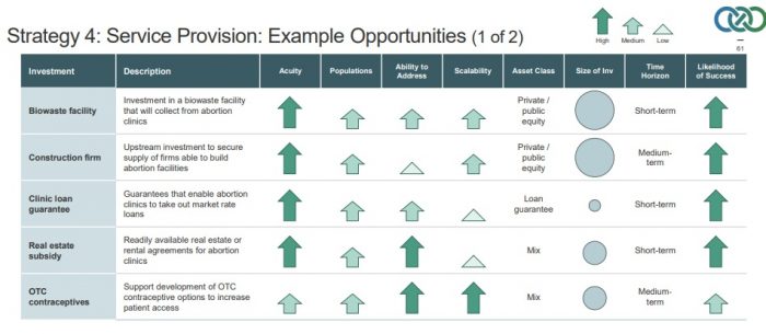 Image: Reproductive Health Investors Alliance abortion clinic strategy 1 of 2