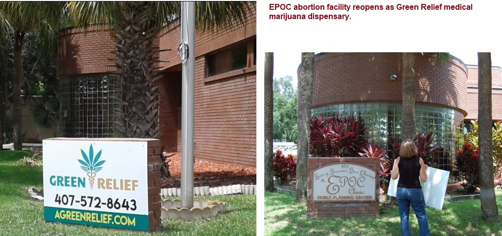 Image: EPOC abortion facility reopens as marijuana dispensary (Image credit Michele Herzog) 