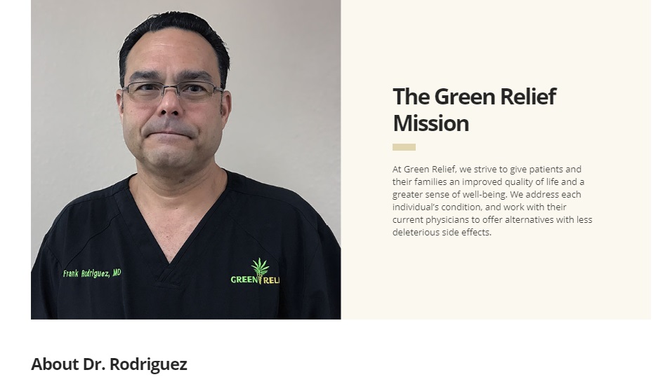 Image: Frank Rodriguez abortionist and Medical Marijuana doc (Image credit Green Relief) 