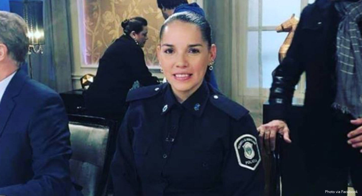 officer breastfeeds baby