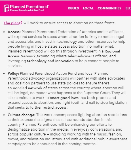 Image: Planned Parenthood 2019 plan to expand abortion