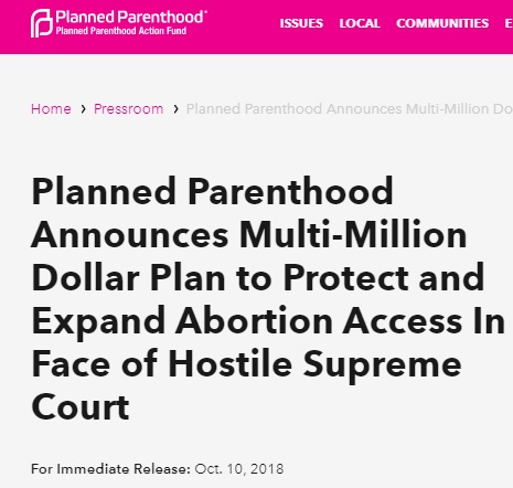 Image: Planned Parenthood plan to expand abortion 2019 (Image: screen from PP Action Fund website)