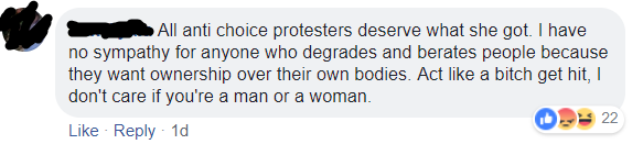abortion supporters condone violence