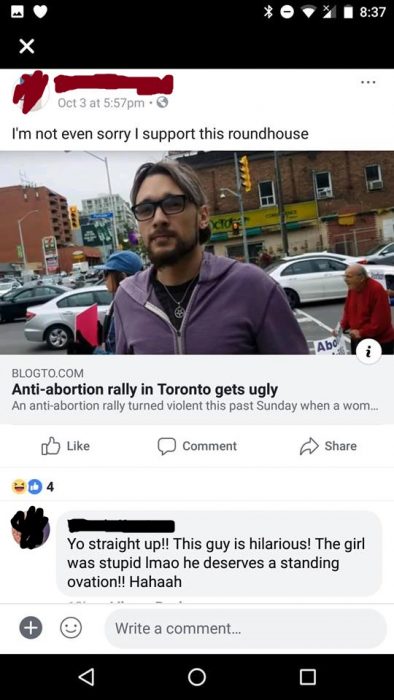 abortion supporters condone violence