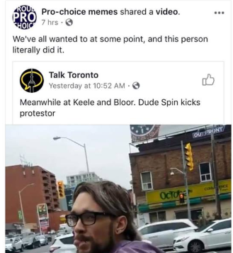 Abortion supporters condone violence