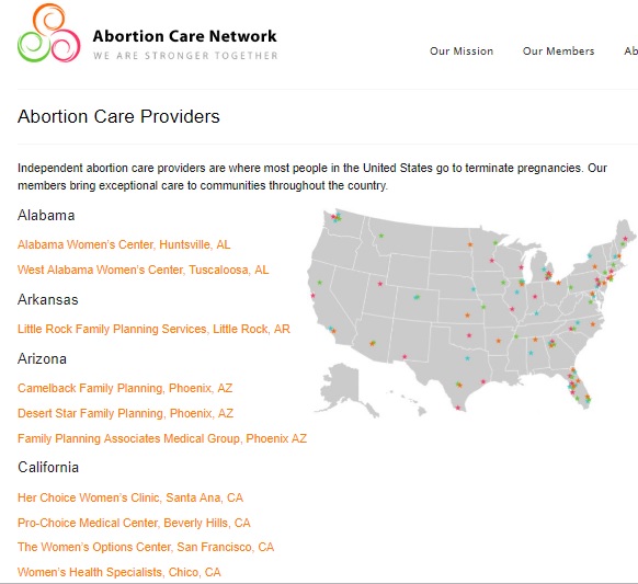 Image: ACN Abortion Care Providers List