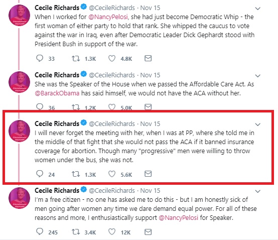 Image: Former Planned Parenthood prez Tweet reveals Dems knew ObamaCare would fund abortion (Image: Twitter) 