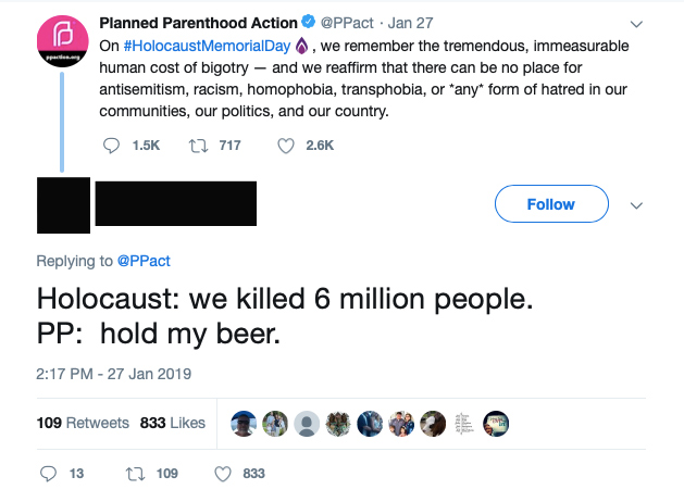 Planned Parenthood, Holocaust