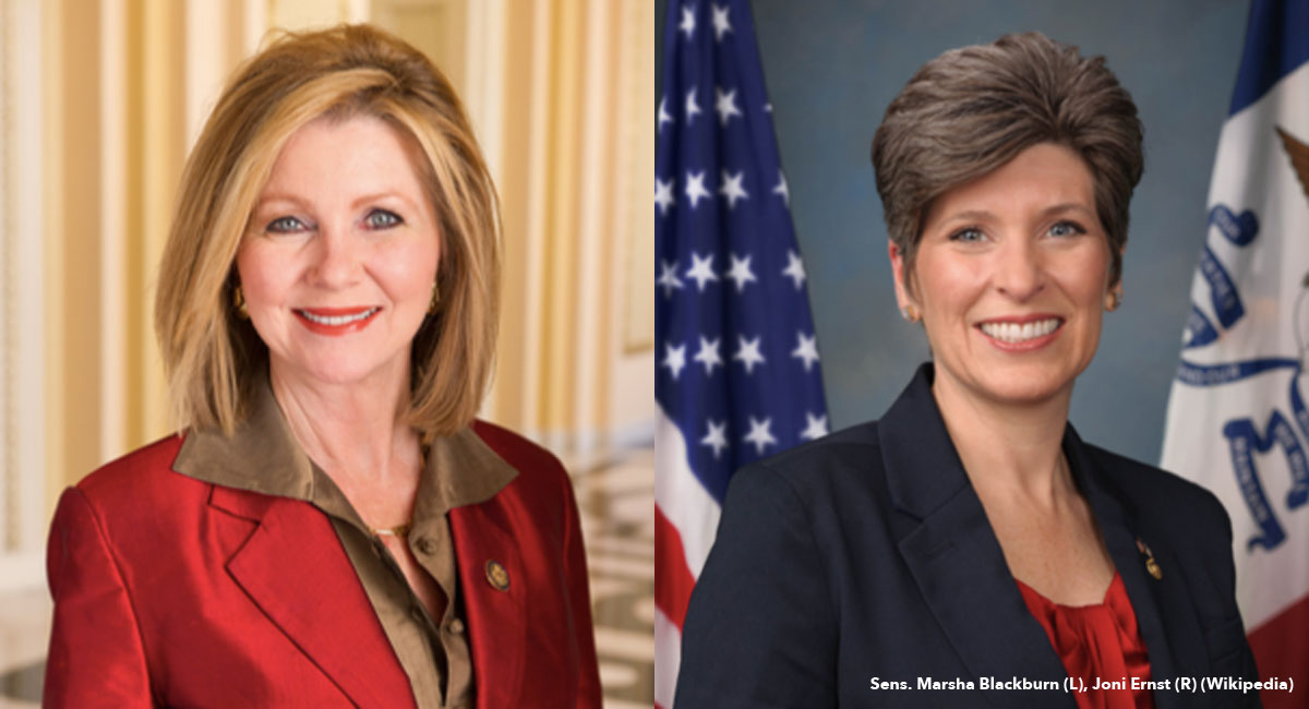 pro-life senators Blackburn and Ernst