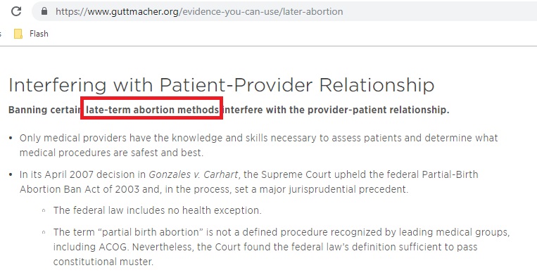 Image: Guttmacher uses Late-Term abortion on website