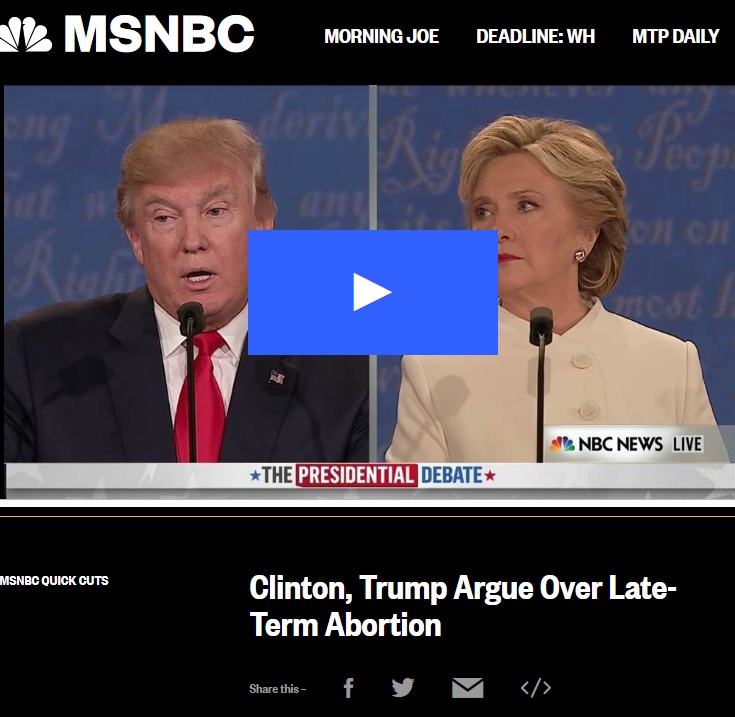 Image: MSNBC 2016 uses term late term abortion