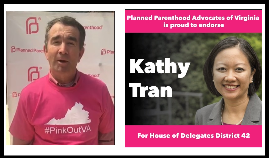 Image: Planned Parenthood endorsed VA Gov. Ralph Northam and Rep. Kathy Tran