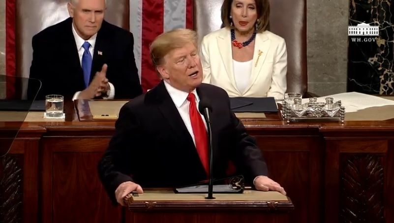 Image: President Donald Trump brings up abortion at 2019 State of the Union