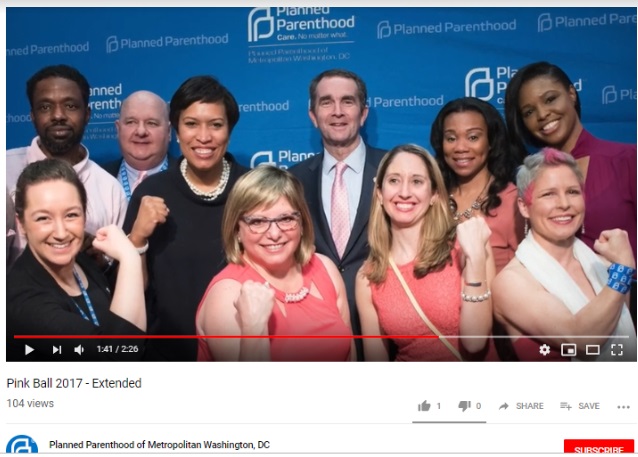 Image: VA Gov Ralph Northam at Planned Parenthood Pink Ball