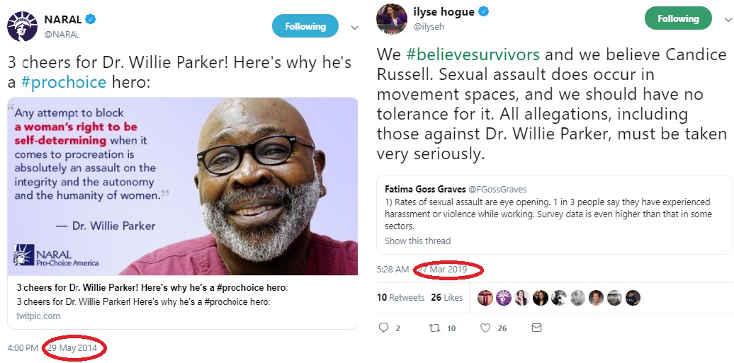 Image: NARAL on Willie Parker hero and sexual abuse allegations (Images: Twitter) 