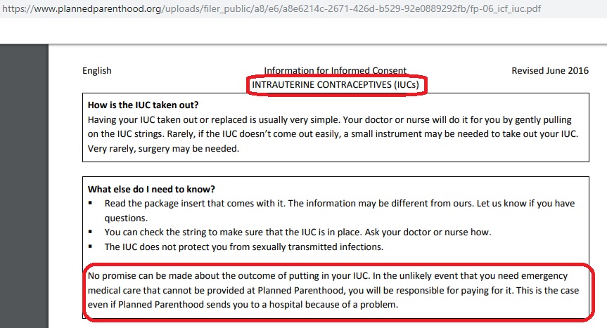 Image: Planned Parenthood California IUC patient consent 2