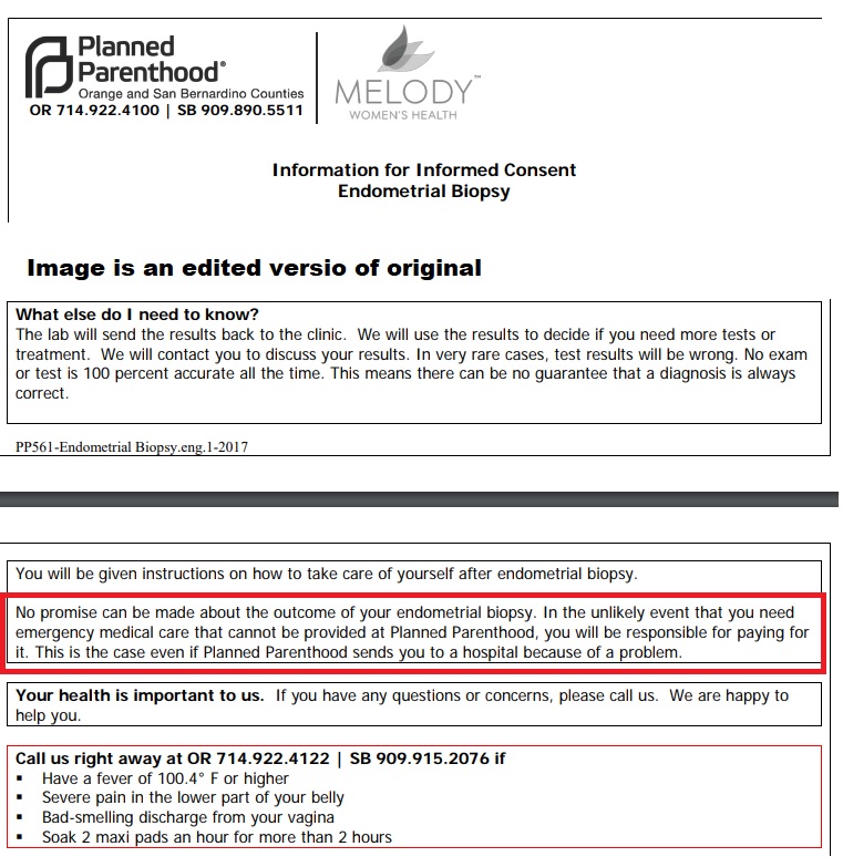 Planned Parenthood San Bernardino Counties endometrial consent form