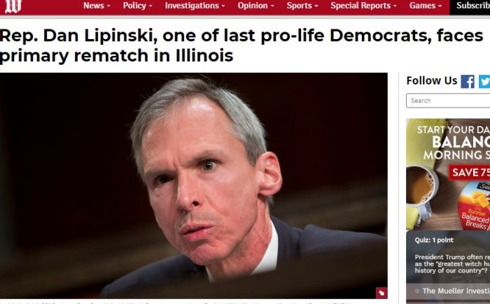 Image: Dan Lipinski prolife Democrat Washington Times