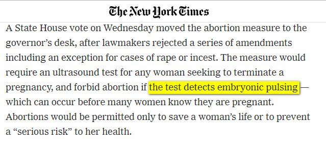 Image: New York Times used embryonic pulsing for fetal heartbeat
