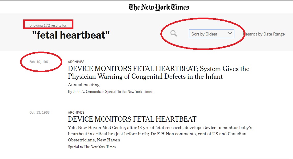 Image: New York Times used fetal heartbeat 172 times since 1961