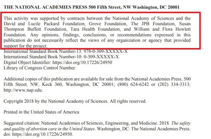 Image: National Academies of Sciences abortion study funded by abortion insiders