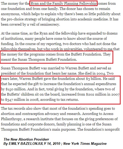 Image: Buffett funds UCSF Bixby Ryan program where Grossman is staff and Family Planning Fellowship